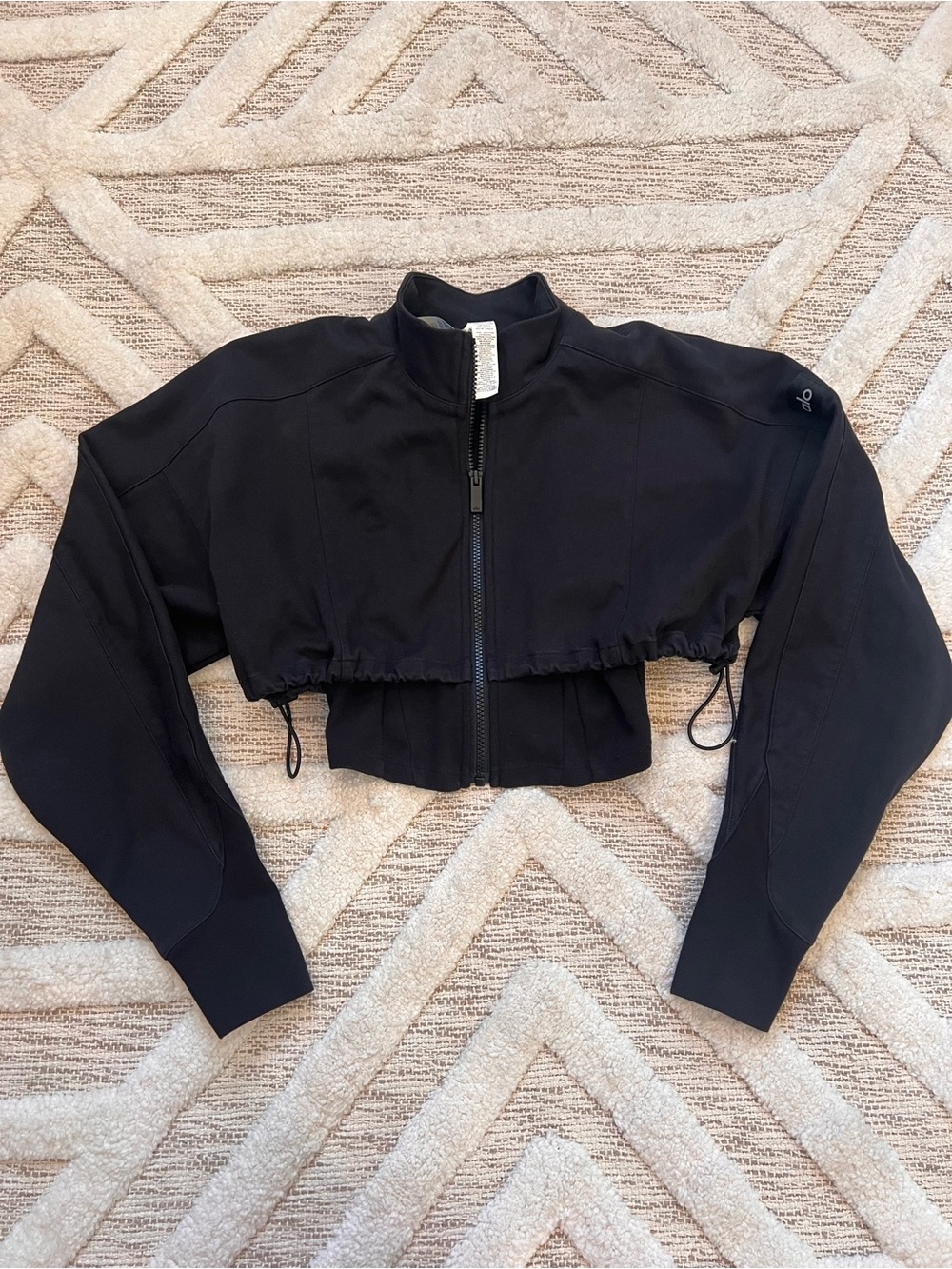 Alo On Point Cropped Moto Jacket Black XS